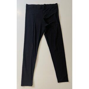 Maggies Organics Womens Black Leggings Size L Sustainable Basic Everyday Staple